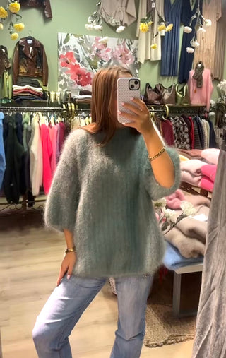 Mohairneule Olive