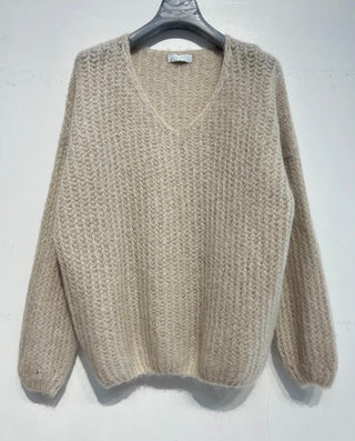 Mohairstickad Sandy